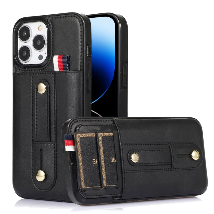 Muñequera Kickstand Wallet Funda de cuero para teléfono