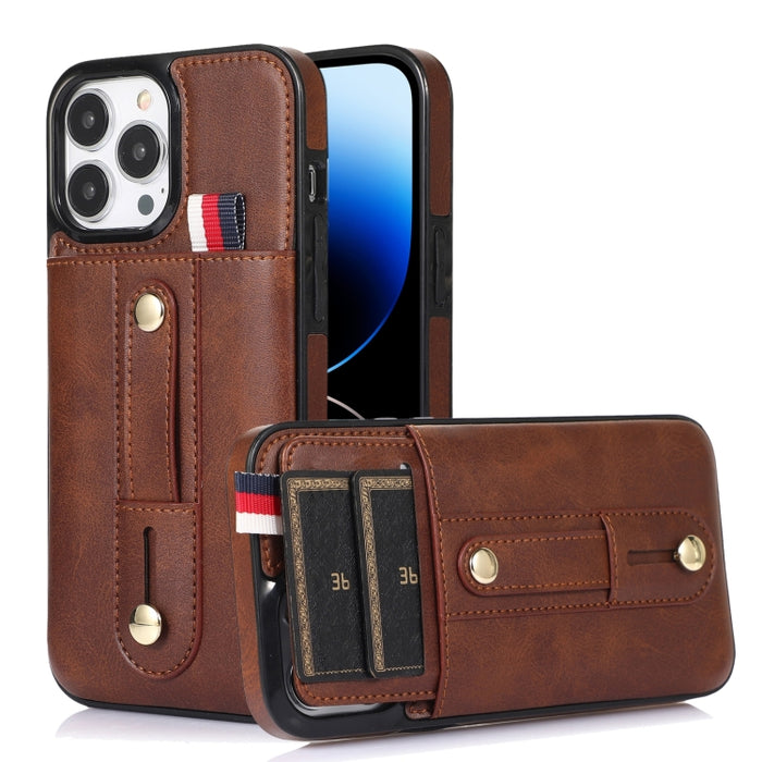 Muñequera Kickstand Wallet Funda de cuero para teléfono