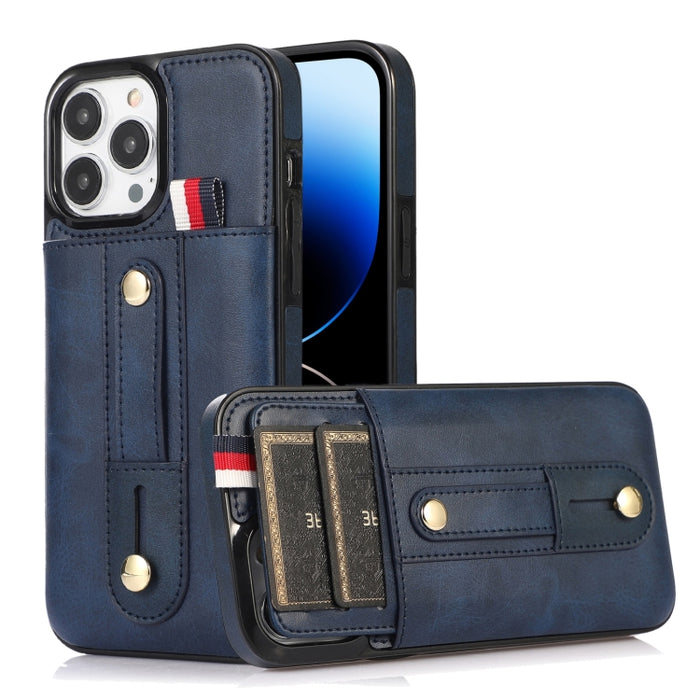 Muñequera Kickstand Wallet Funda de cuero para teléfono