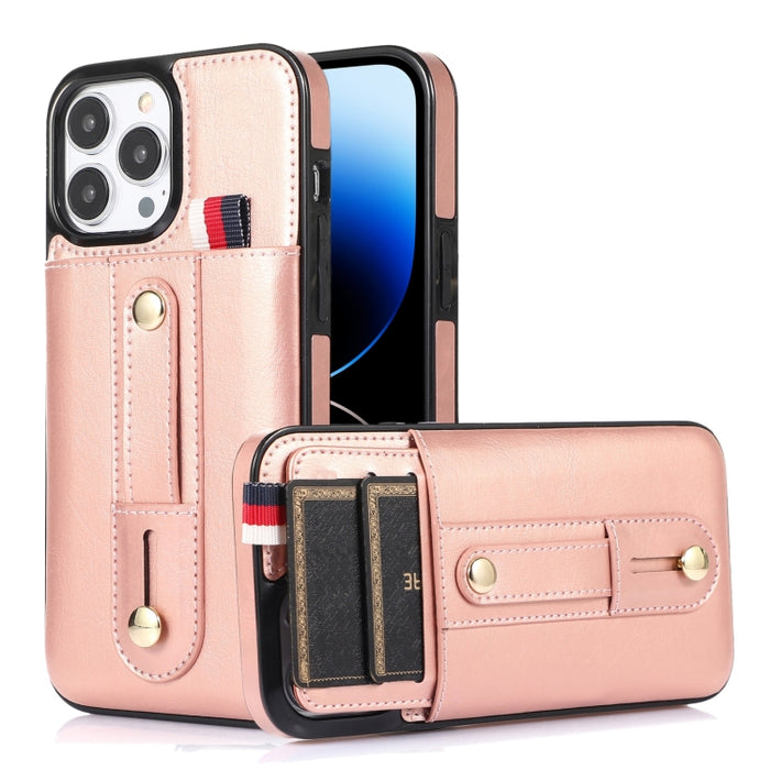 Muñequera Kickstand Wallet Funda de cuero para teléfono