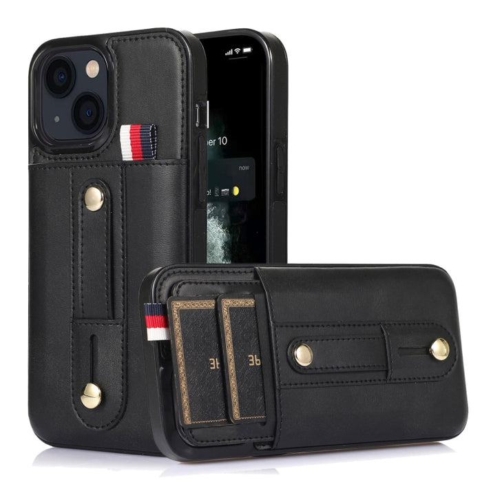Muñequera Kickstand Wallet Funda de cuero para teléfono