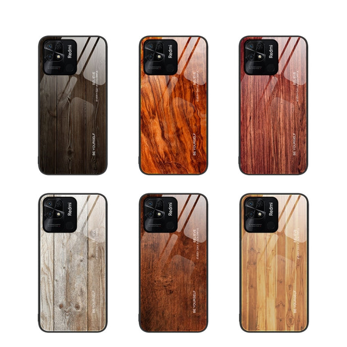 Estuche protector de vidrio de grano de madera, For Xiaomi Redmi 10C, For Xiaomi Redmi K40S, For Xiaomi Redmi K50 Pro, For Xiaomi Redmi K50, For Xiaomi Redmi Note 10 Pro 4G, For Xiaomi Redmi Note 11 5G/Poco M4 Pro, For Xiaomi Redmi Note 11E            ...