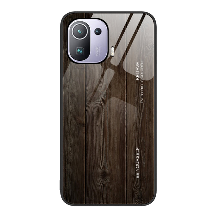 Estuche protector de vidrio de grano de madera, For Xiaomi Redmi 10C, For Xiaomi Redmi K40S, For Xiaomi Redmi K50 Pro, For Xiaomi Redmi K50, For Xiaomi Redmi Note 10 Pro 4G, For Xiaomi Redmi Note 11 5G/Poco M4 Pro, For Xiaomi Redmi Note 11E            ...