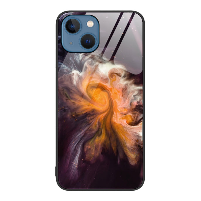 Estuche protector de teléfono de vidrio con patrón de mármol