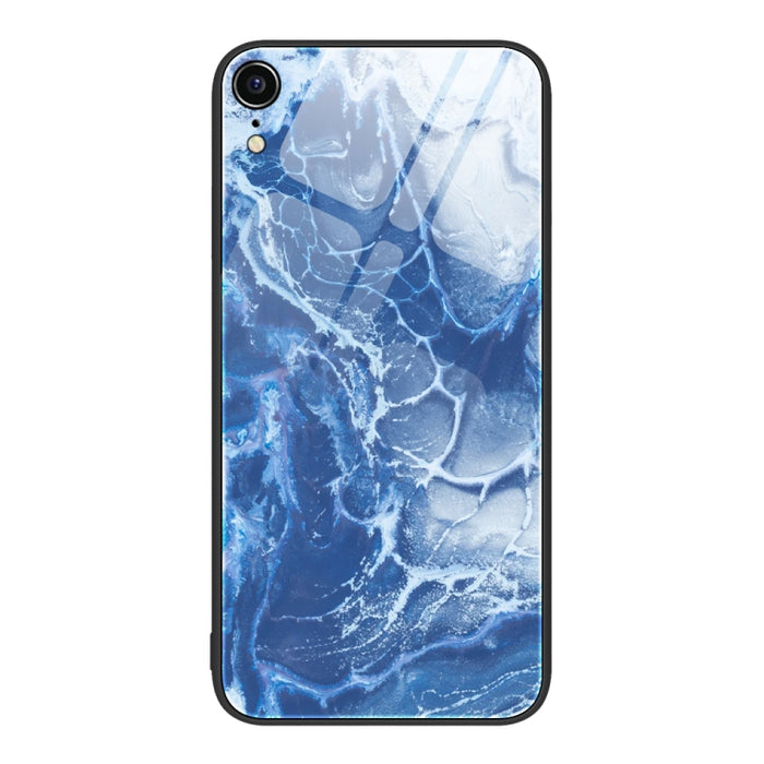 Estuche protector de teléfono de vidrio con patrón de mármol