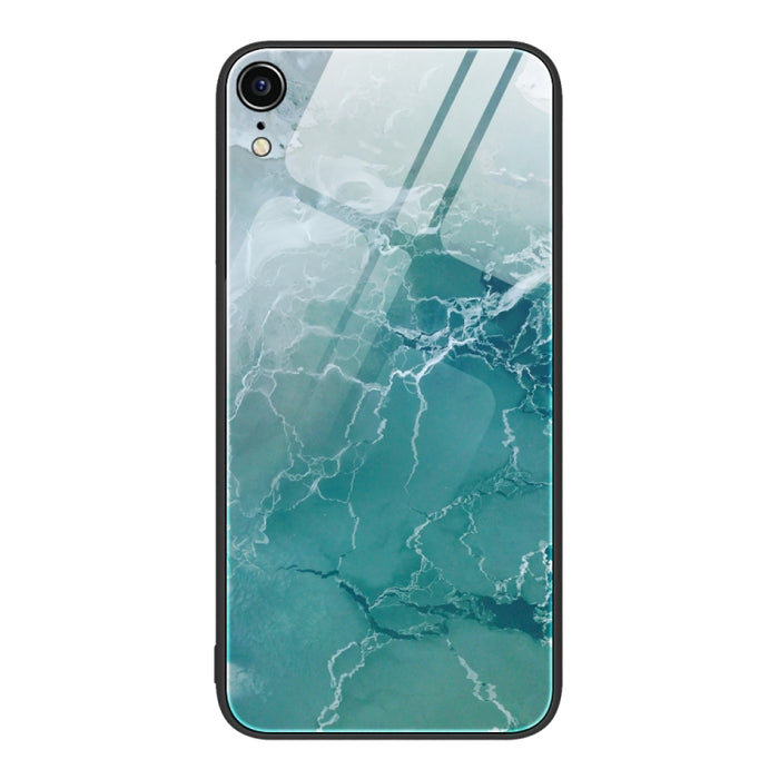 Estuche protector de teléfono de vidrio con patrón de mármol