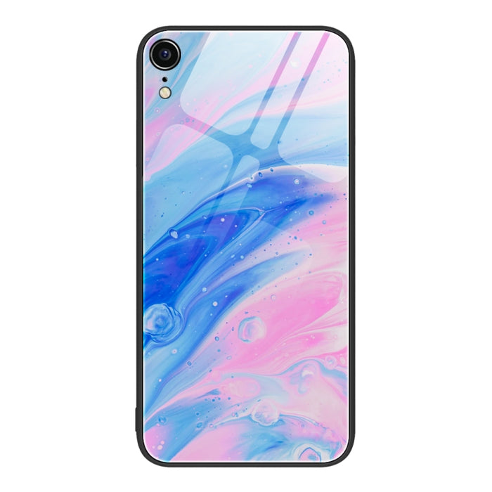 Estuche protector de teléfono de vidrio con patrón de mármol
