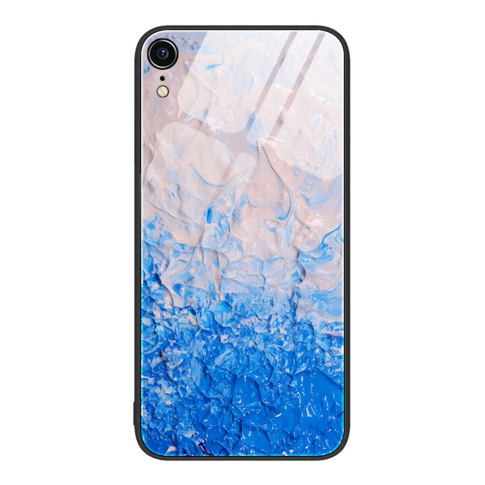 Estuche protector de teléfono de vidrio con patrón de mármol