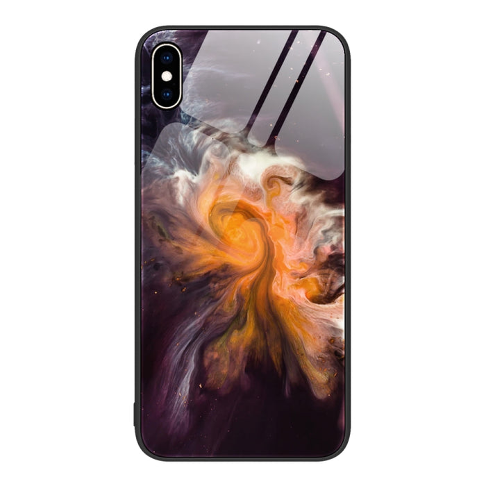 Estuche protector de teléfono de vidrio con patrón de mármol
