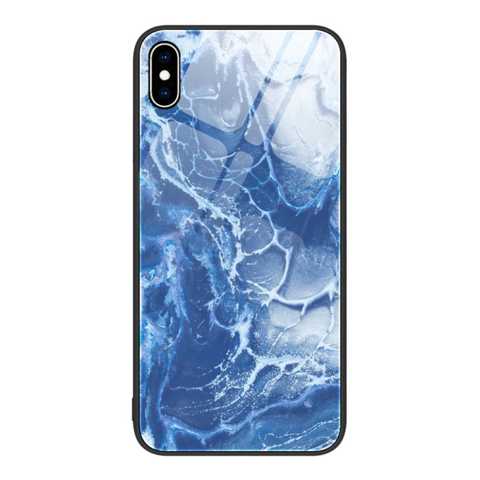 Estuche protector de teléfono de vidrio con patrón de mármol