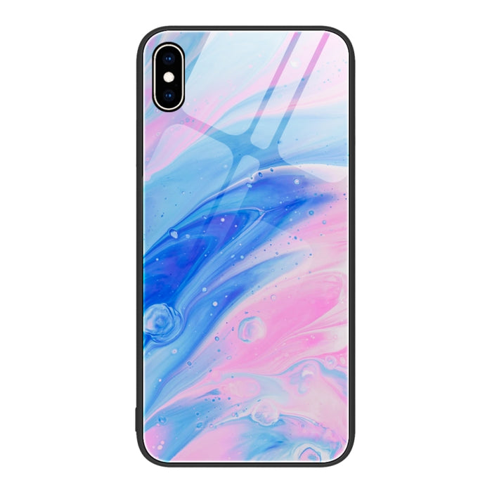 Estuche protector de teléfono de vidrio con patrón de mármol