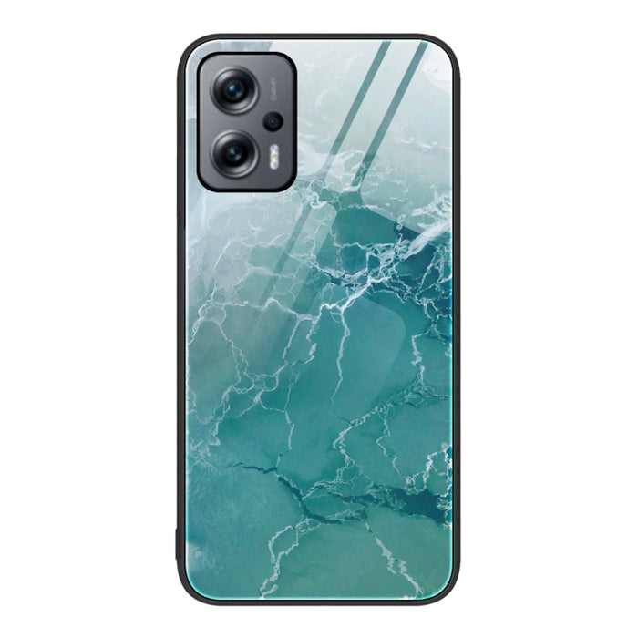 Estuche protector de teléfono de vidrio con patrón de mármol, For Xiaomi Redmi 10C, For Xiaomi Redmi Note 11T Pro, For Xiaomi Redmi K40s, For Xiaomi Redmi K50 Pro, For Xiaomi Redmi K50, For Xiaomi Redmi Note 10 Pro 4G Global, For Xiaomi Redmi Note 11E ...