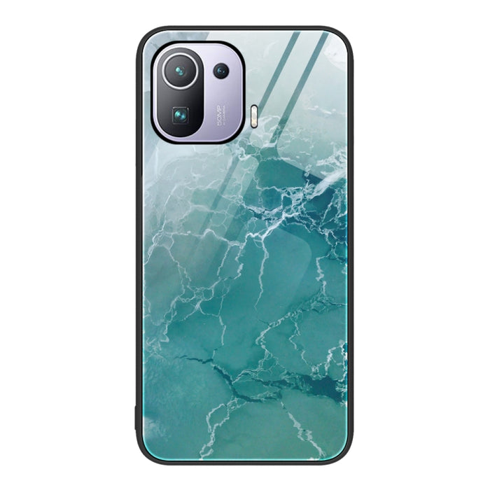 Estuche protector de teléfono de vidrio con patrón de mármol, For Xiaomi Redmi 10C, For Xiaomi Redmi Note 11T Pro, For Xiaomi Redmi K40s, For Xiaomi Redmi K50 Pro, For Xiaomi Redmi K50, For Xiaomi Redmi Note 10 Pro 4G Global, For Xiaomi Redmi Note 11E ...