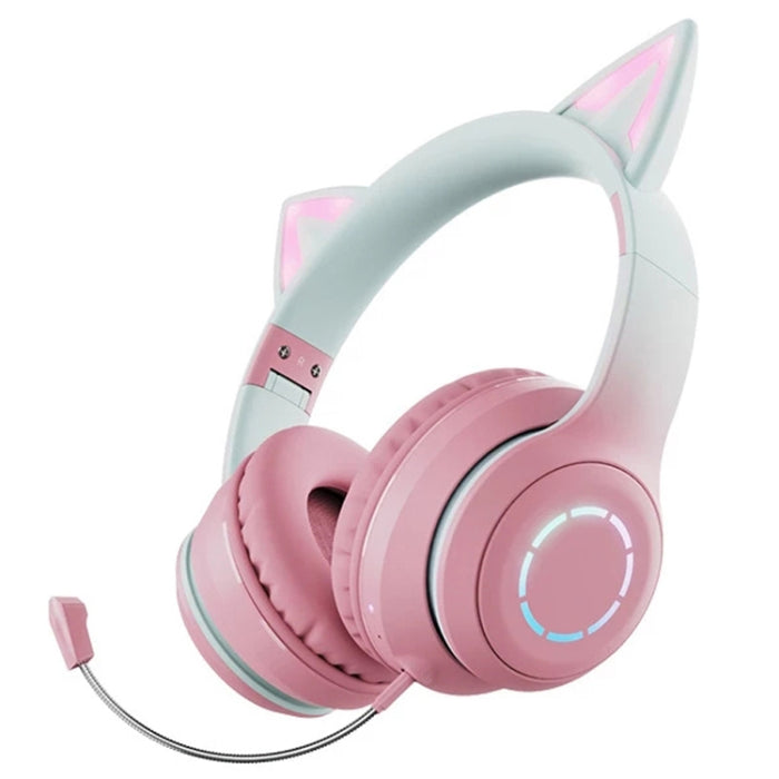 BT029C RGB Modos duales Oreja de gato Auriculares inalámbricos Bluetooth