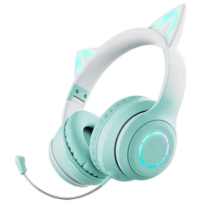 BT029C RGB Modos duales Oreja de gato Auriculares inalámbricos Bluetooth