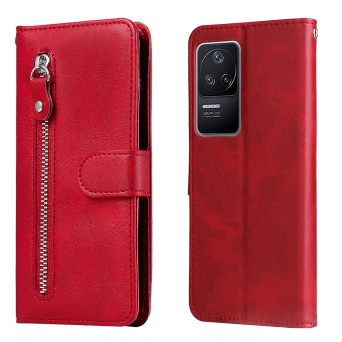 Estuche para teléfono de cuero con tapa horizontal y cremallera con textura de becerro a la moda, For Xiaomi Redmi K40S / Poco F4, For Xiaomi Redmi Note 11T Pro / Poco X4 GT, For Xiaomi 12X