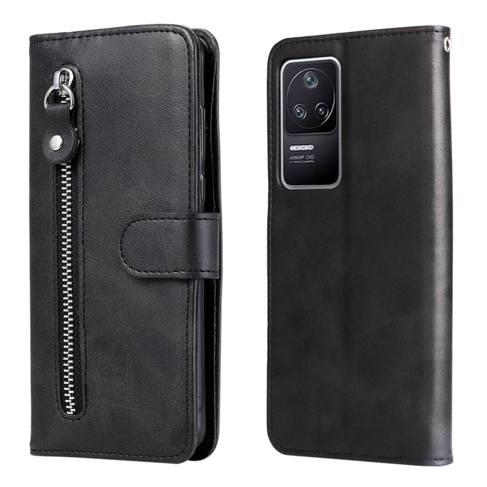 Estuche para teléfono de cuero con tapa horizontal y cremallera con textura de becerro a la moda, For Xiaomi Redmi K40S / Poco F4, For Xiaomi Redmi Note 11T Pro / Poco X4 GT, For Xiaomi 12X