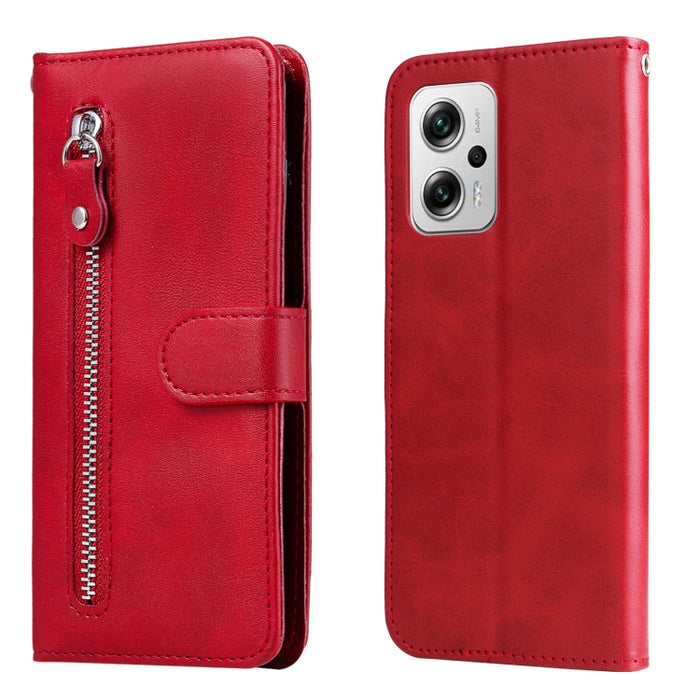 Estuche para teléfono de cuero con tapa horizontal y cremallera con textura de becerro a la moda, For Xiaomi Redmi K40S / Poco F4, For Xiaomi Redmi Note 11T Pro / Poco X4 GT, For Xiaomi 12X