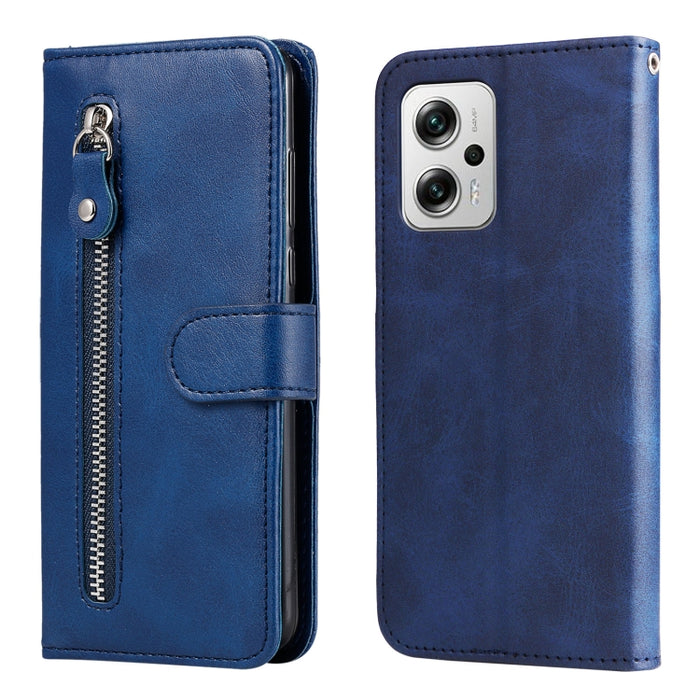 Estuche para teléfono de cuero con tapa horizontal y cremallera con textura de becerro a la moda, For Xiaomi Redmi K40S / Poco F4, For Xiaomi Redmi Note 11T Pro / Poco X4 GT, For Xiaomi 12X
