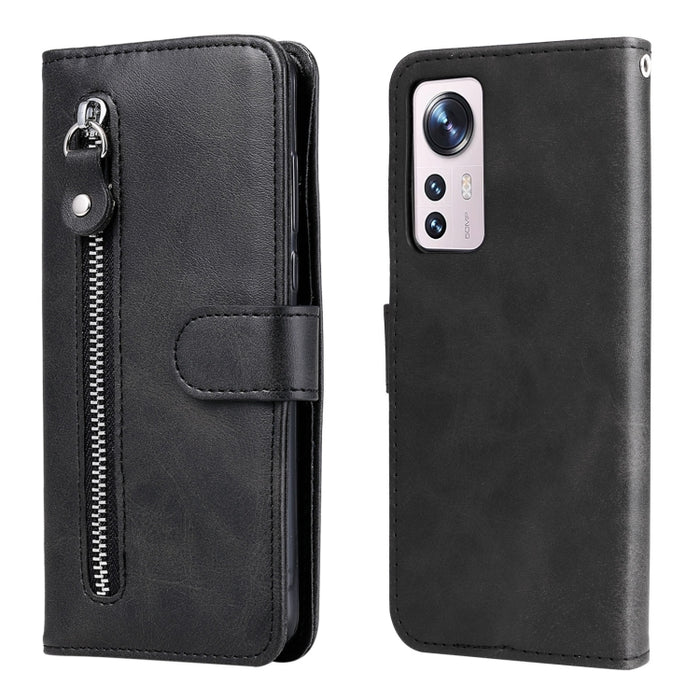 Estuche para teléfono de cuero con tapa horizontal y cremallera con textura de becerro a la moda, For Xiaomi Redmi K40S / Poco F4, For Xiaomi Redmi Note 11T Pro / Poco X4 GT, For Xiaomi 12X