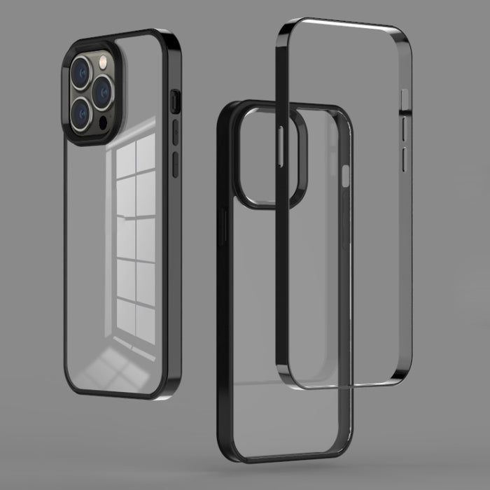 Estuche para teléfono fantasma con marco electrochapado 3 en 1, For iPhone 14, For iPhone 14 Plus, For iPhone 14 Pro, For iPhone 14 Pro Max