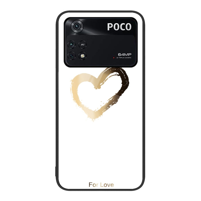 Caja de teléfono de vidrio pintado colorido, For Xiaomi Poco M4 Pro