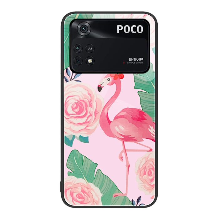 Caja de teléfono de vidrio pintado colorido, For Xiaomi Poco M4 Pro