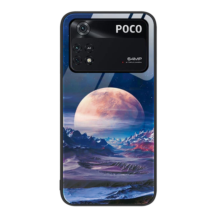 Caja de teléfono de vidrio pintado colorido, For Xiaomi Poco M4 Pro