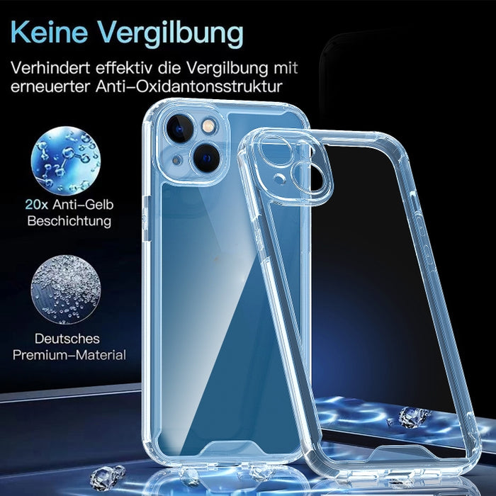 Caja protectora transparente de acrílico + TPU para teléfono