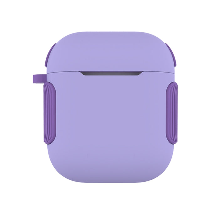 Estuche para auriculares 2 en 1 con textura mate en color de contraste PC + TPU