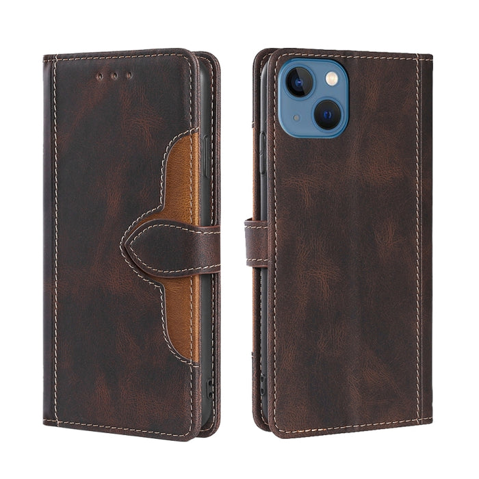 Estuche para teléfono de cuero con hebilla magnética y sensación de piel