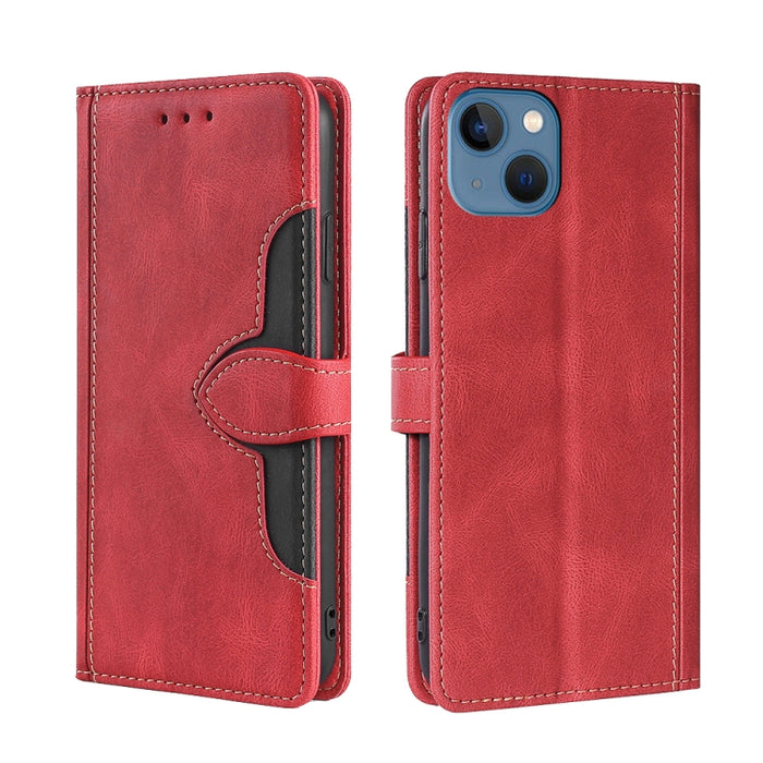 Estuche para teléfono de cuero con hebilla magnética y sensación de piel