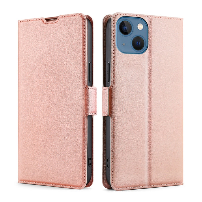 Estuche para teléfono de cuero con hebilla lateral de voltaje ultrafino