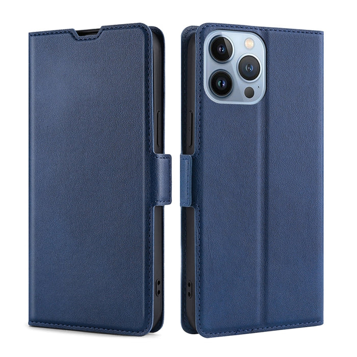 Estuche para teléfono de cuero con hebilla lateral de voltaje ultrafino