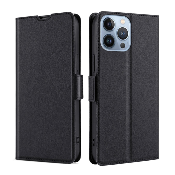 Estuche para teléfono de cuero con hebilla lateral de voltaje ultrafino