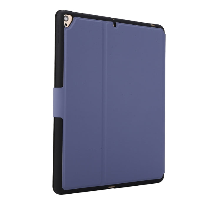 Estuche de cuero con tapa horizontal de textura prensada eléctrica con soporte y ranura para bolígrafo