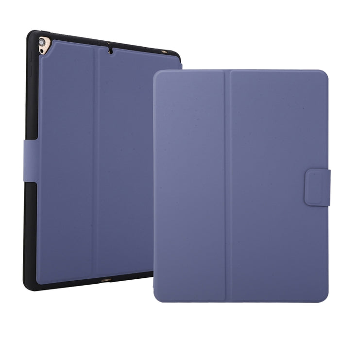 Estuche de cuero con tapa horizontal de textura prensada eléctrica con soporte y ranura para bolígrafo