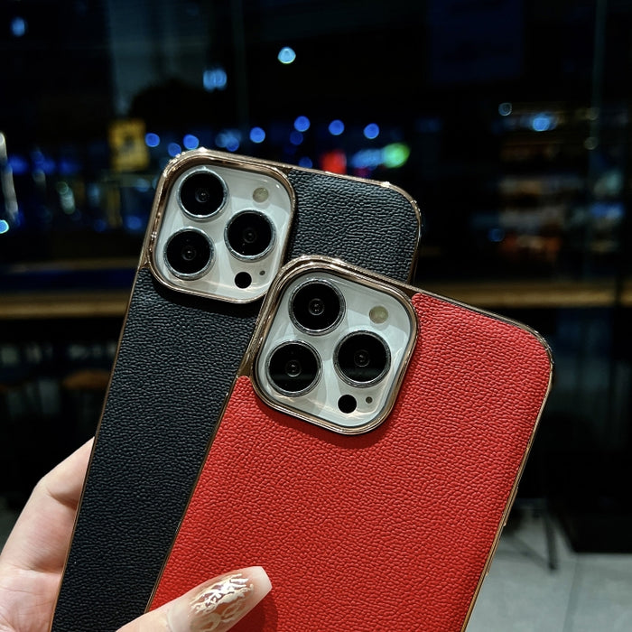 Estuche para teléfono con nano galvanoplastia de la serie Luolai de cuero genuino