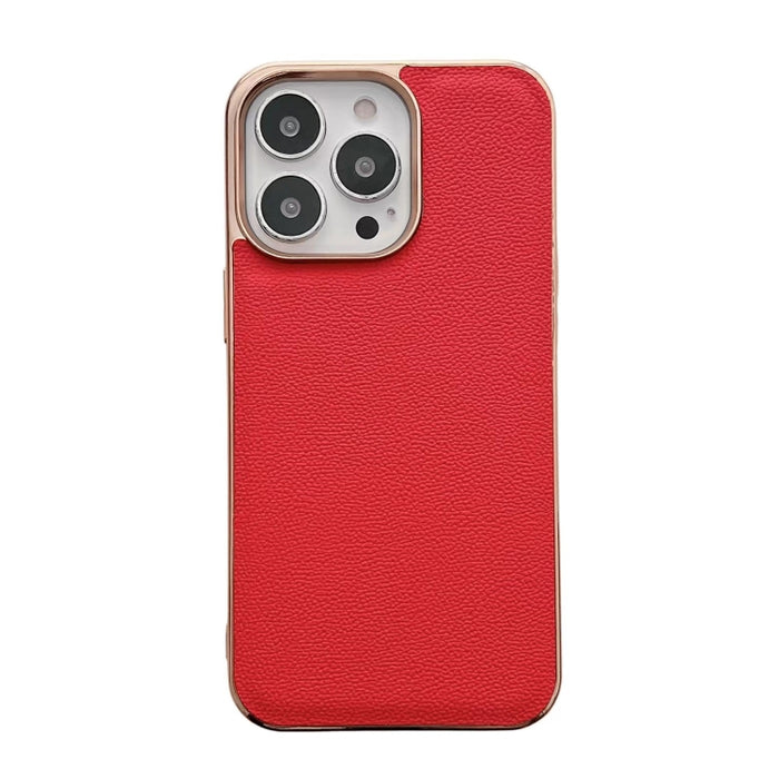 Estuche para teléfono con nano galvanoplastia de la serie Luolai de cuero genuino