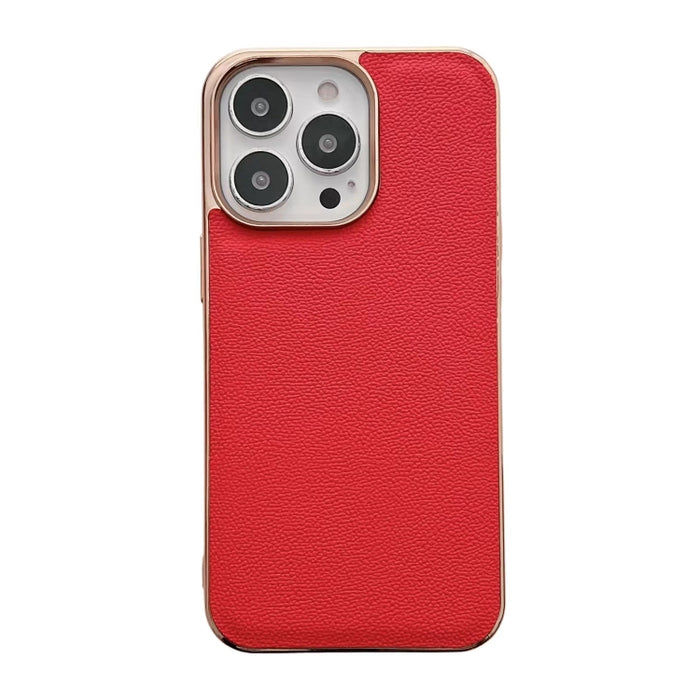 Estuche para teléfono con nano galvanoplastia de la serie Luolai de cuero genuino