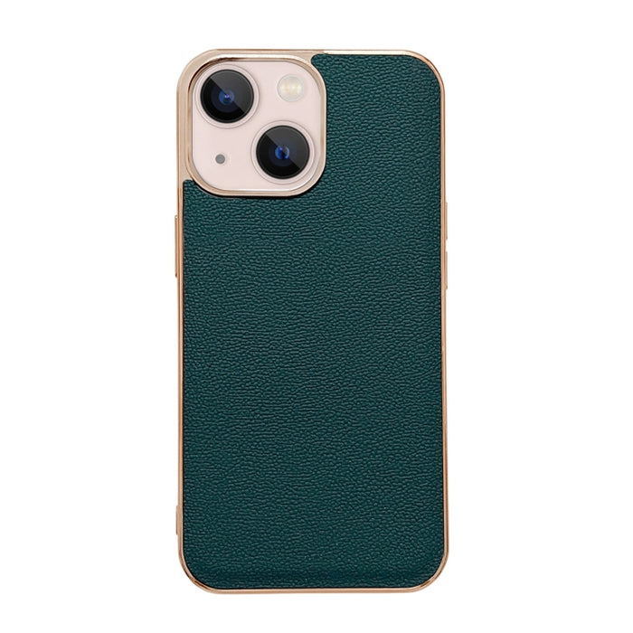 Estuche para teléfono con nano galvanoplastia de la serie Luolai de cuero genuino