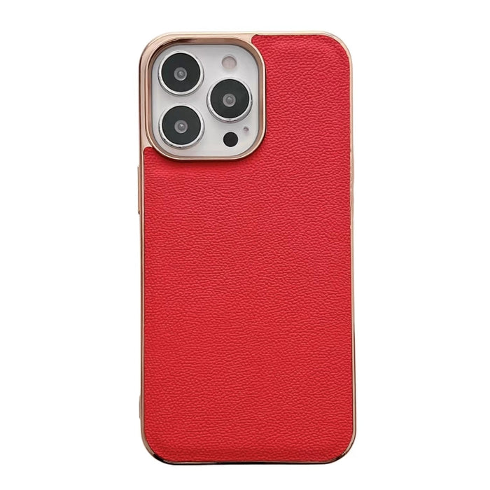 Estuche para teléfono con nano galvanoplastia de la serie Luolai de cuero genuino