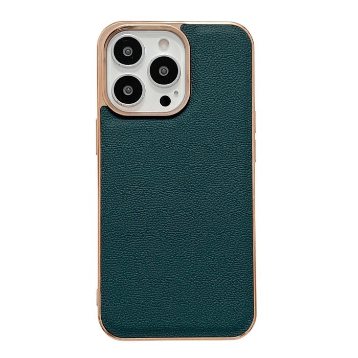 Estuche para teléfono con nano galvanoplastia de la serie Luolai de cuero genuino