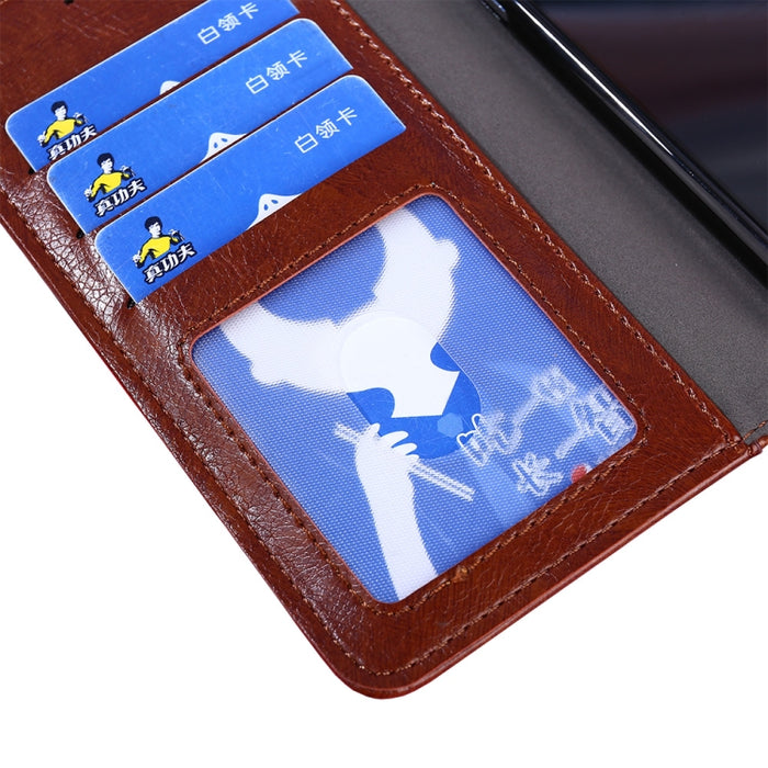 Funda de cuero con cremallera para teléfono