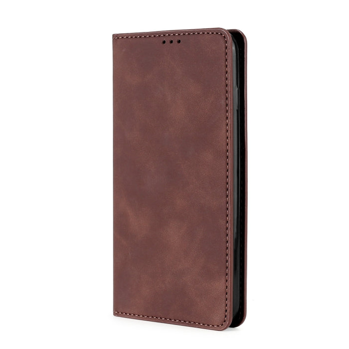 Estuche para teléfono de cuero magnético Skin Feel