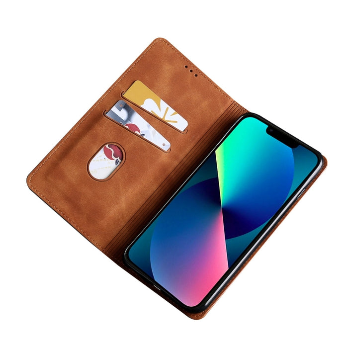 Estuche para teléfono de cuero magnético Skin Feel