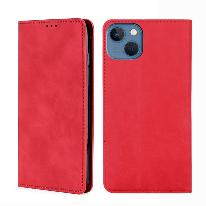 Estuche para teléfono de cuero magnético Skin Feel