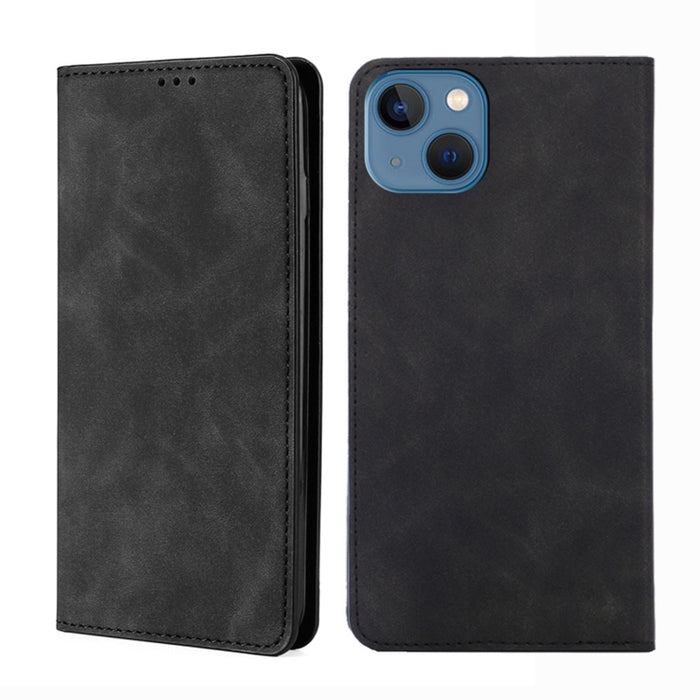 Estuche para teléfono de cuero magnético Skin Feel