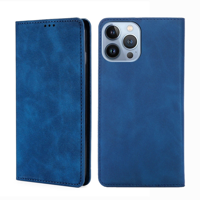 Estuche para teléfono de cuero magnético Skin Feel