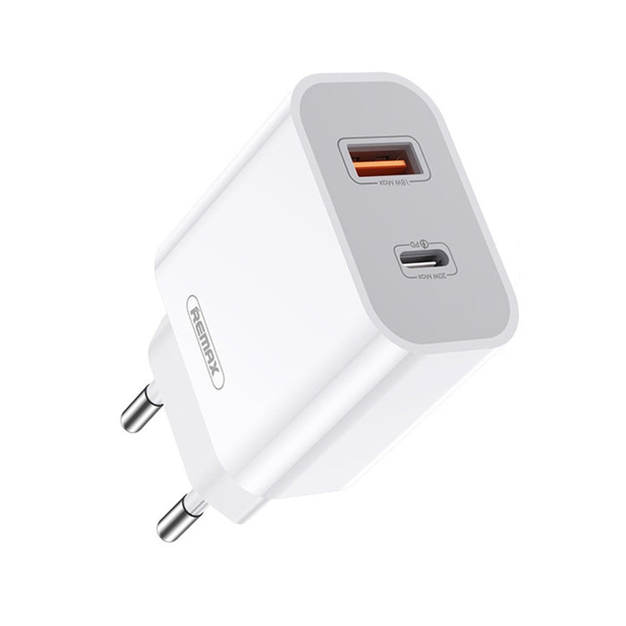 REMAX RP-U68 Speedy Series 20W USB+USB-C/Tipo-C Interfaz Cargador rápido